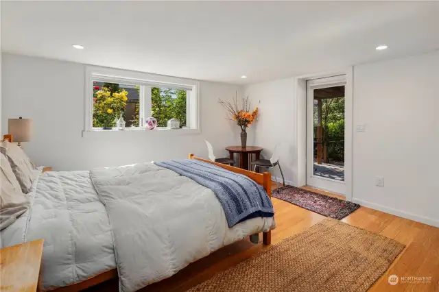 Lower level bedroom with egress.