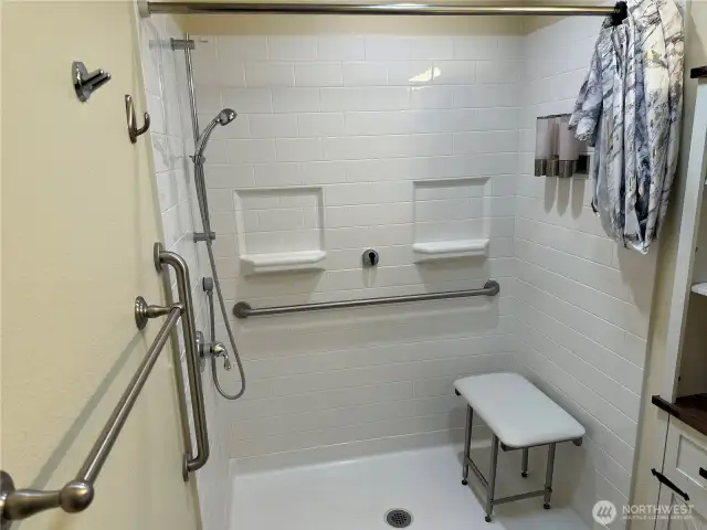 primary walk it shower with seat down