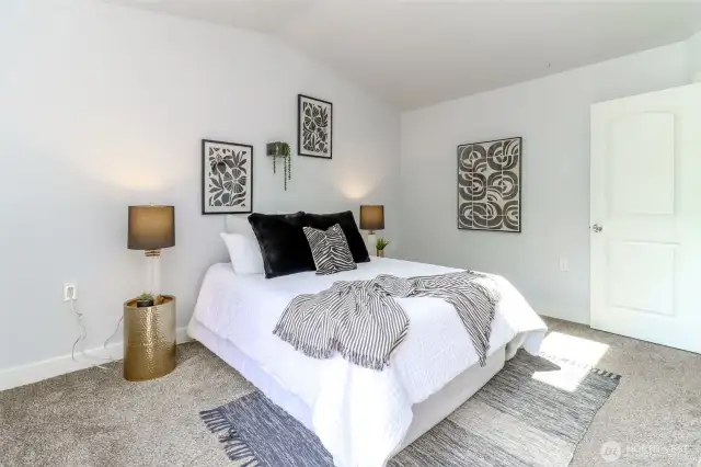 There's plenty of room for all your furnishings, with space to comfortably accommodate either a queen or king-sized bed.
