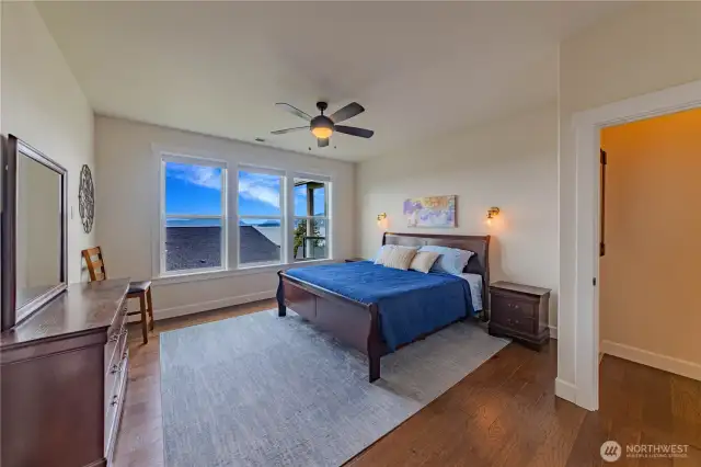 Primary bedroom with view