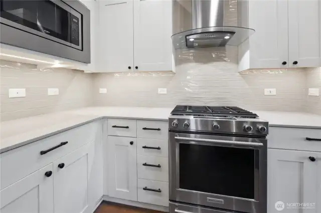 a gas cooking range