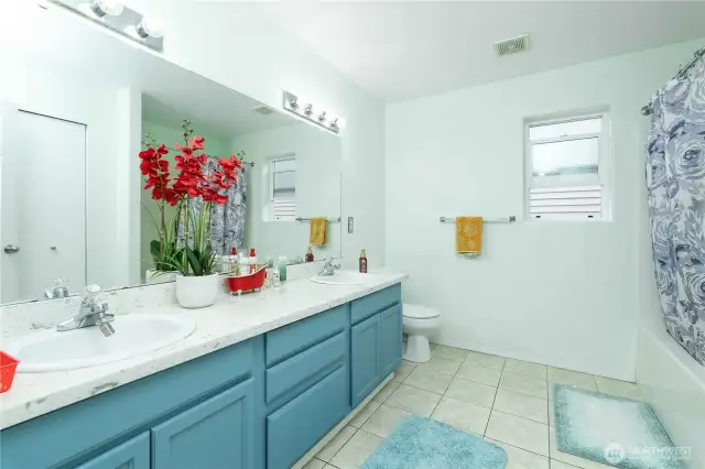 Primary bath with two sinks