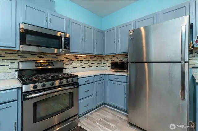 Newer stainless steel appliances