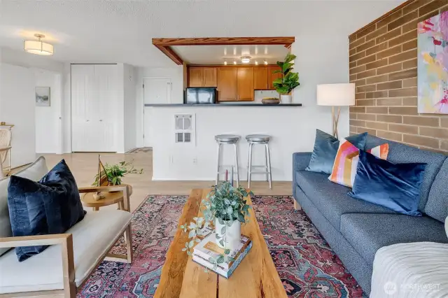 This unit has plenty of closet space.