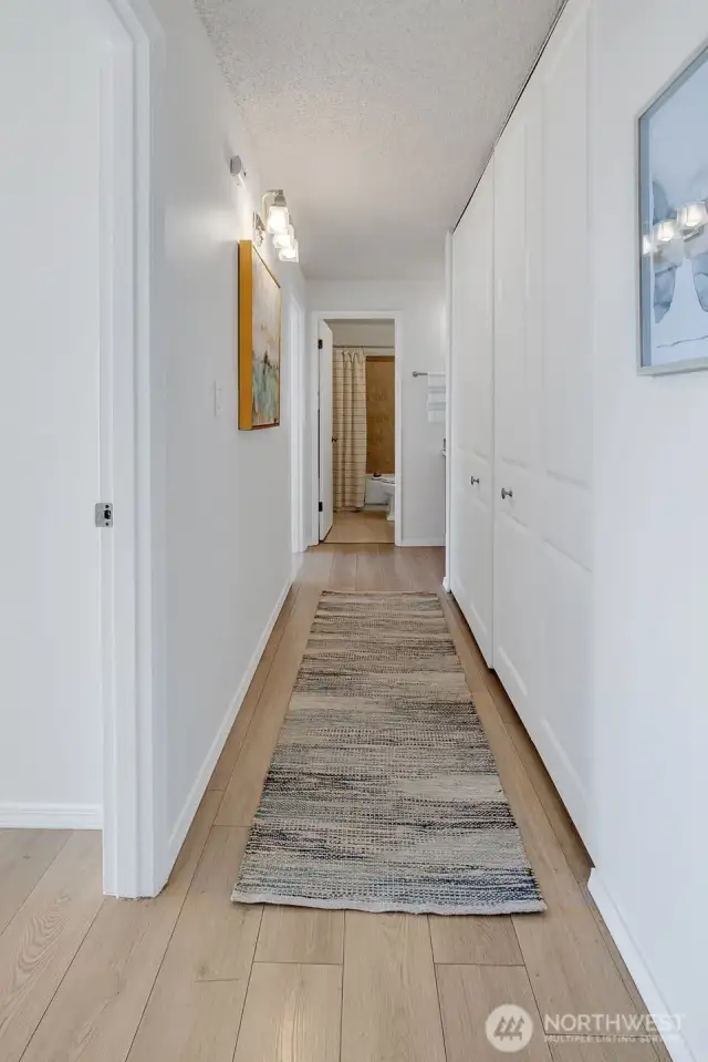 More hallway closets. Buyer has the ability to install a washer/dryer in this unit.