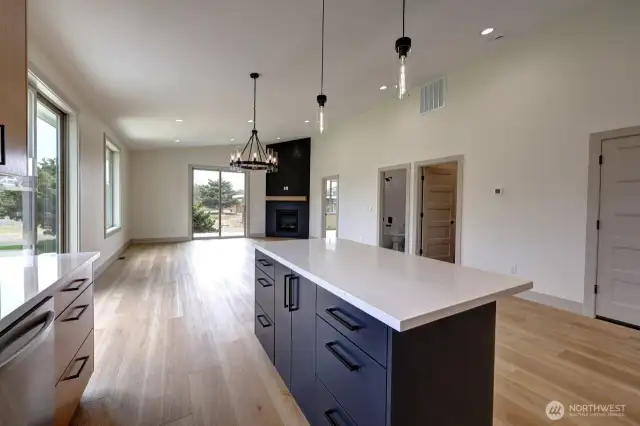 Great room with propane fireplace