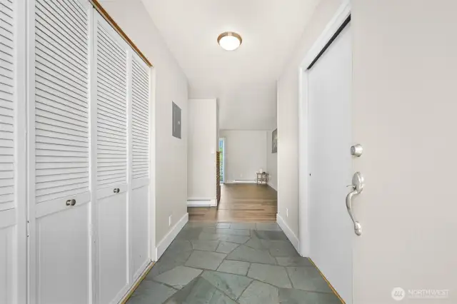 Entrance to the upper 2BR/1BA unit.