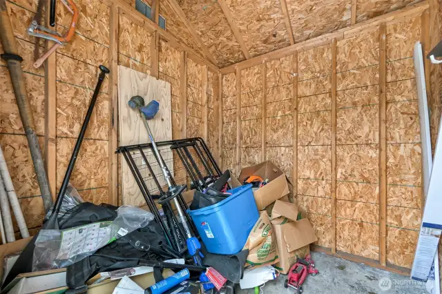 Ample storage in the storage room.