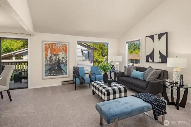Light, bright and freshly painted and carpeted throughout.