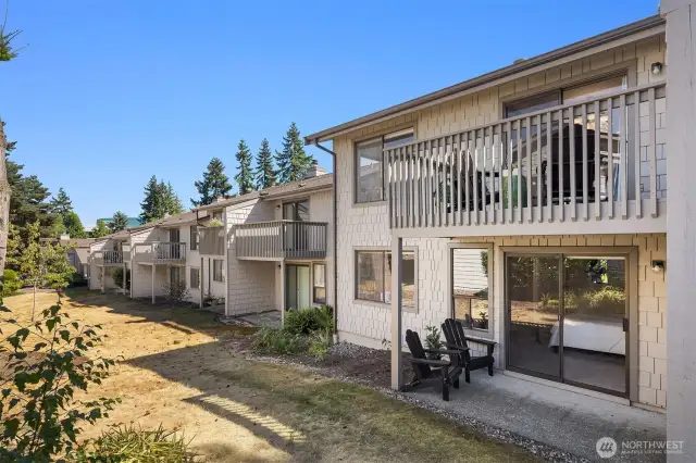 Large backyard community area.