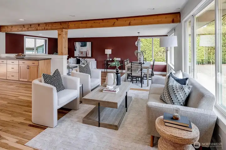 Enjoy the formal sunlit sitting area