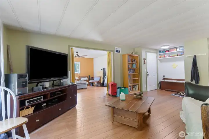 Living room attached to bonus room