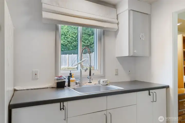 Wash dishes while you look out the window
