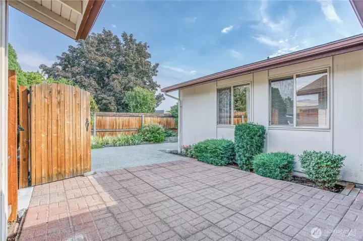 Wrap around patio