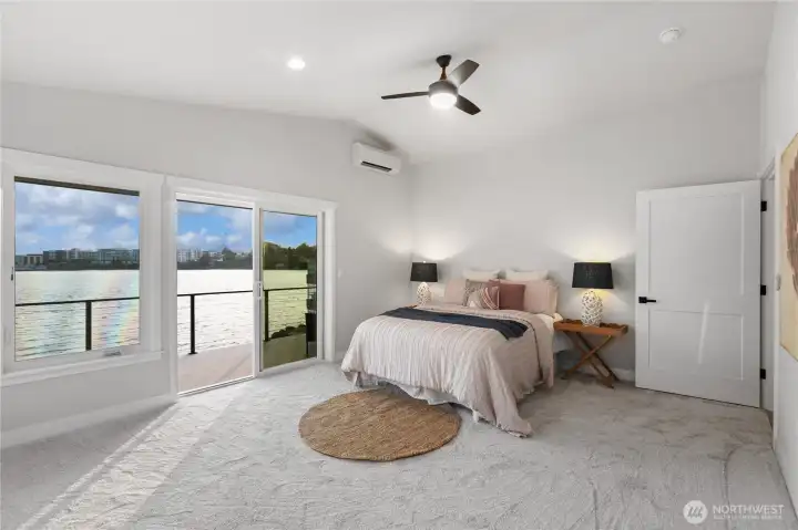 Primary Bedroom with it's own balcony