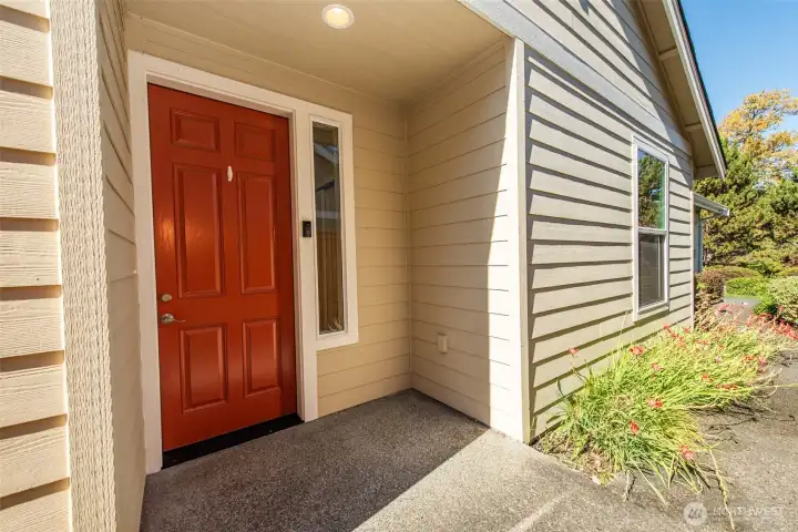 Covered Main Entry & Private from Street
