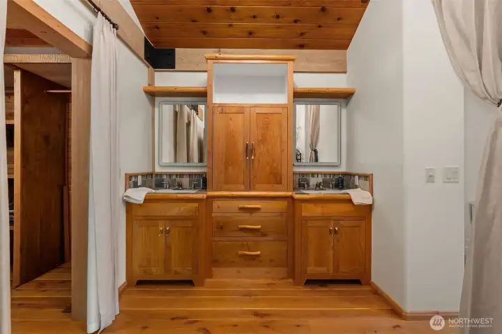 Primary bathroom with dbl. sinks