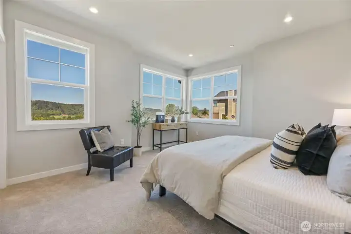 Primary Bedroom. Pictures depict a previously built home similar to the home going to be built on this lot. Floor plans, Elevations, colors, upgrades & materials may be different.