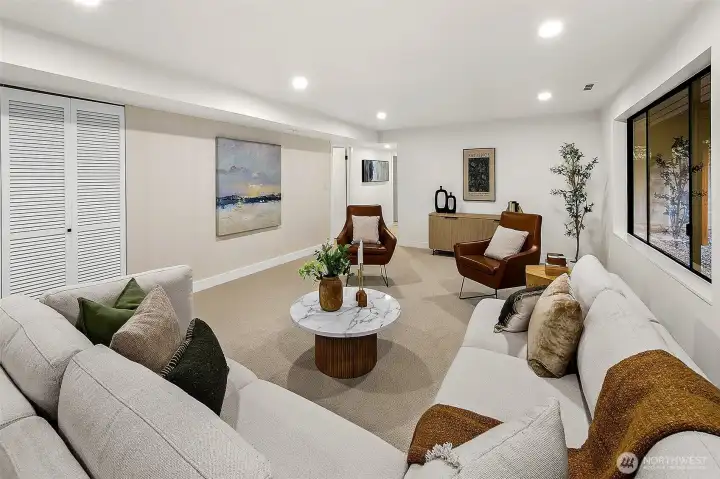 Second living space makes for a great media room