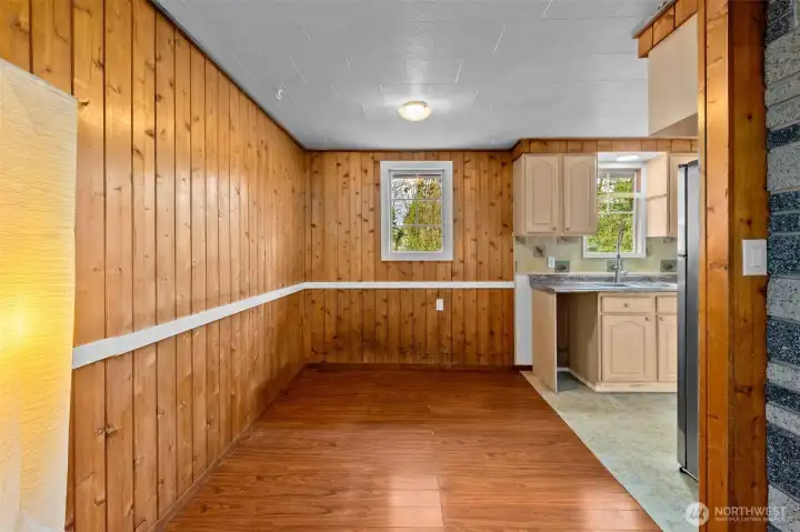 Dining area off kitchen.