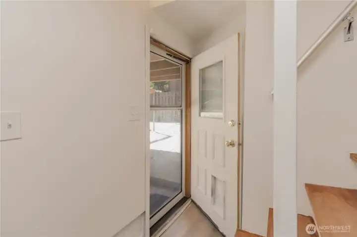 Basement door to backyard