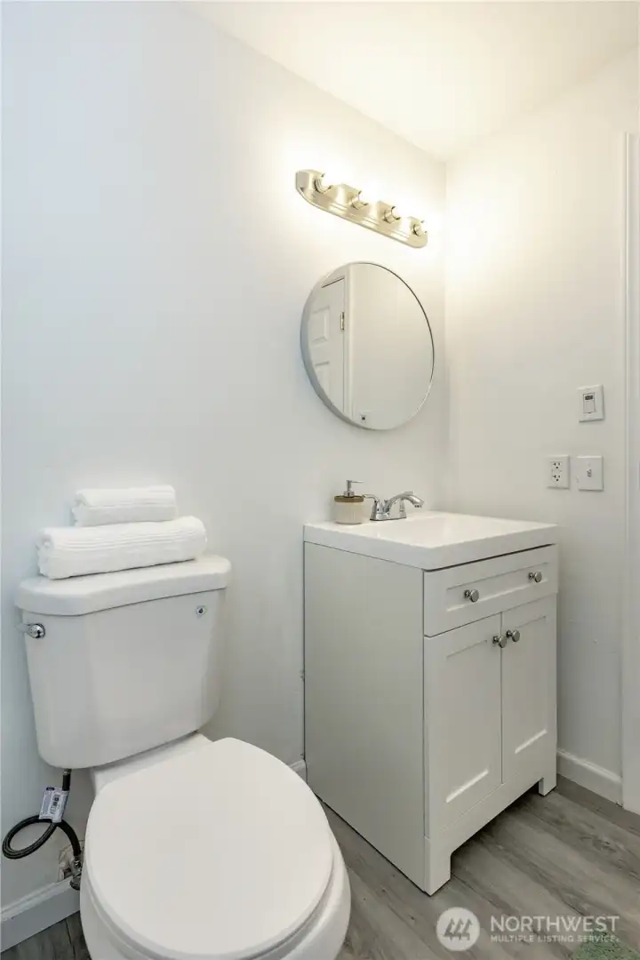 Updated Vanity & new toilet.