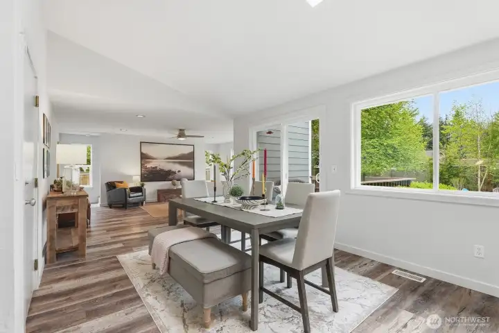 Dedicated dining space with beautiful views.