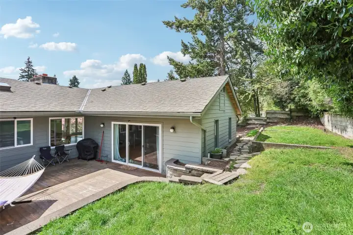 Backyard and back deck