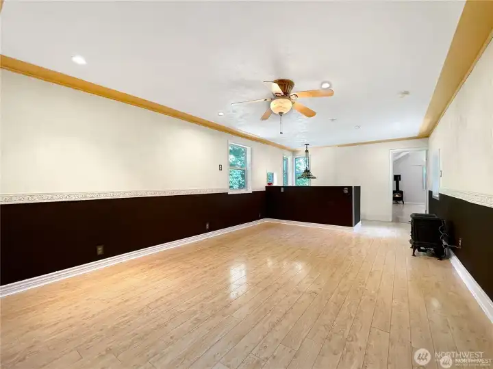 Huge Family room with electric fireplace Huge Family room with electric fireplace