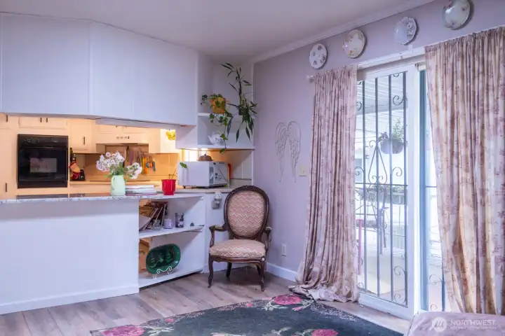 Counter pass through if you decide to use this space for your dining room. Counter pass through if you decide to use this space for your dining room.