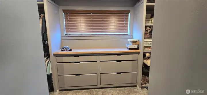 Built ins in primary closet