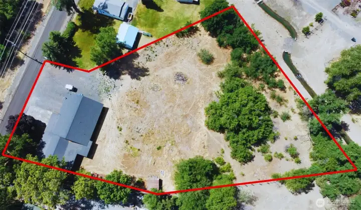 Satellite picture of property.