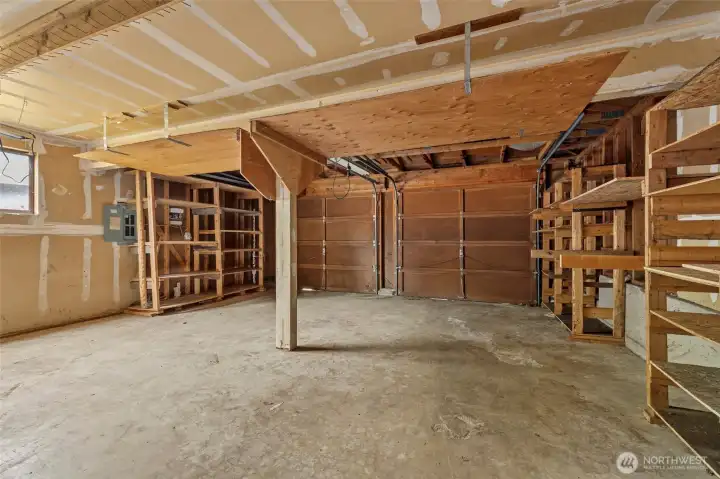 2 Car Garage with Storage and Extra Space. 2 Car Garage with Storage and Extra Space.