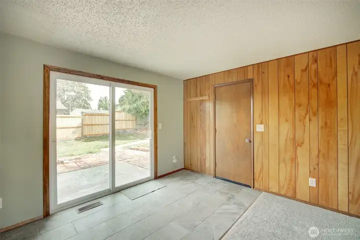 Access to garage and rear yard Access to garage and rear yard