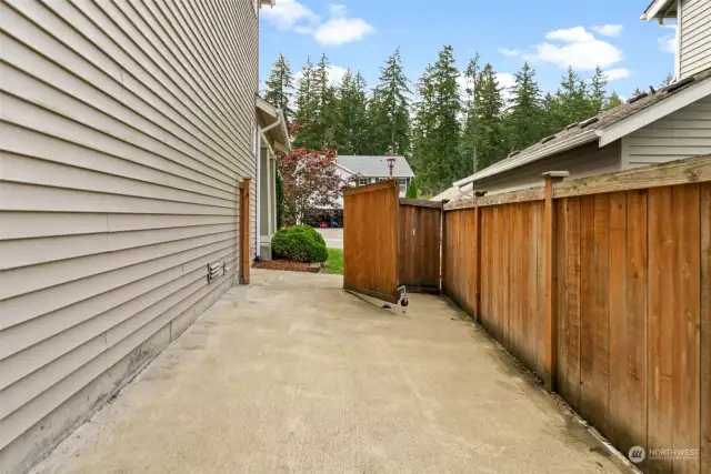 Side yard with gate access