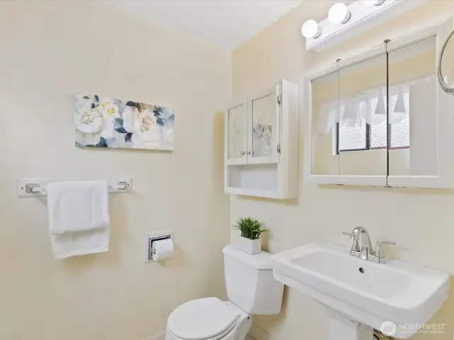 Powder Room off of Family Room ~