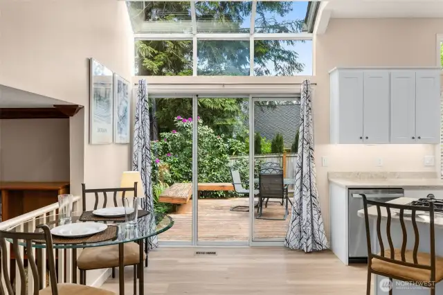 Solarium streams light throughout.