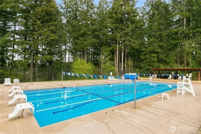 1 of 2 pools for Klahanie residents to exclusively use. This one is right across the Klahanie Blvd from this house.