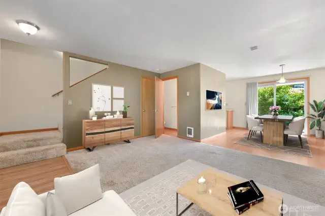 Virtual Staging lends an idea for your furniture layout.