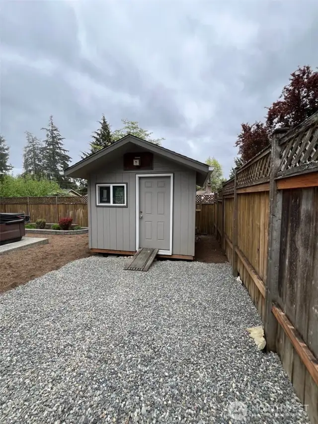 Storage /Hobby shed is fully wired