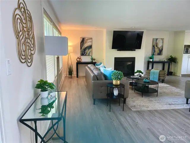 From the front door looking to the living room