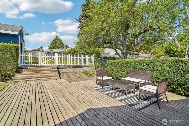 deck, patio, wood, fence