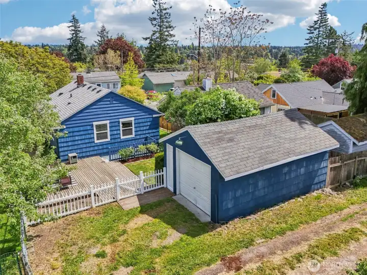 rear from above drone