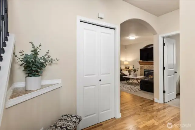 Entry with coat closet