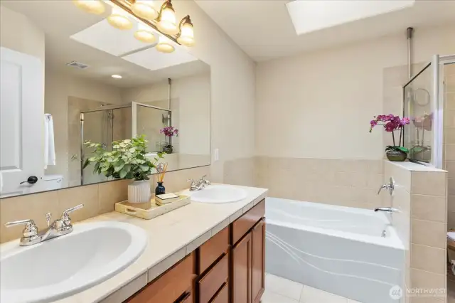 5 piece bath with great skylight rays/natural light