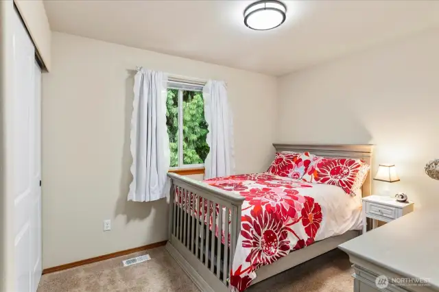 Bedroom #2 - updated lighting and bacyard views