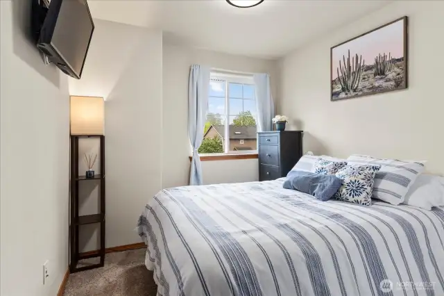 Bedroom #4 with nice east facing views and closet