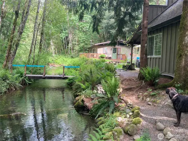 Enjoying The tranquil surroundings from a Creekside fire pits