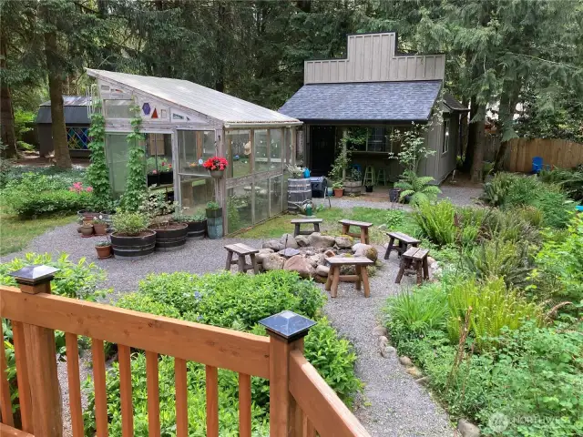 Stand on the spacious deck and take in the park setting