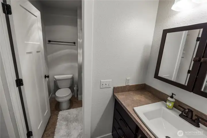 Primary bath. Separate sink area.